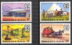Swaziland 1974 100 Years UPU Universal Postal Union set of 4 MNH