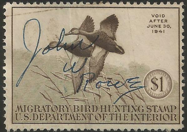 UNITED STATES  RW7  SIGNED, BLACK MALLARDS, HUNTING PERMIT STAMP