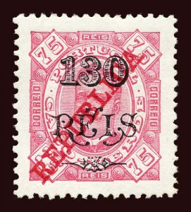 CAPE VERDE Scott #74 1902 perf 12½ King Carlos unused NG, faint foxing stains