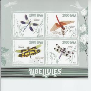 2015 Madagascar Dragonflies MS4 (Scott NA) MNH