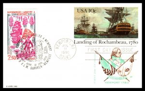 US UX84 Rochambeau House of Farnam Combo U/A FDC Postal Card