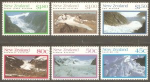 NEW ZEALAND Sc# 1104 - 1109 MNH FVF Set-6 Glacier Ice Mountain