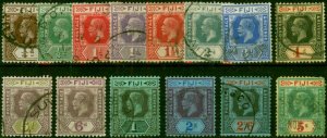 Fiji 1922-27 Set of 14 SG228-241 Good to Fine Used