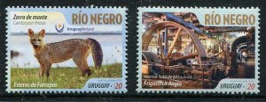 2016 Uruguay Black River (2) (Scott 2574-75) MNH