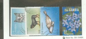 Gambia #1961  Multiple (Cat) (Dog) (Flowers)