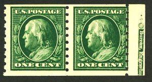 U.S. #392 MINT PAIR OG NH