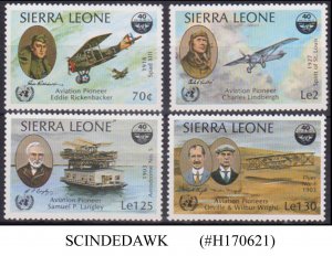 SIERRA LEONE - 1985 40th ANN. OF INTERNATIONAL CIVIL AVIATION 4V MNH