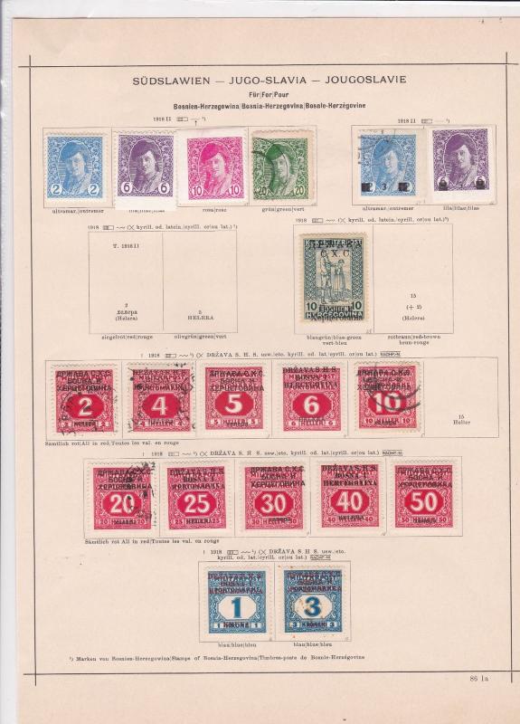 bosnia + herzegovina 1918 stamps page ref 17471