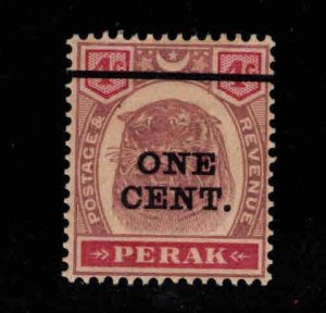 MALAYA Perak Scott 63 Mint No Gum 1892 surcharged Tiger  stamp