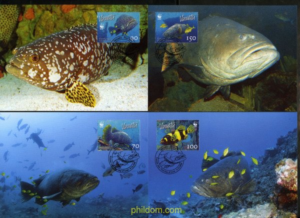 200842 MNH VANUATU 2006 WWF. EPINEPHELUS LANCEOLATUS