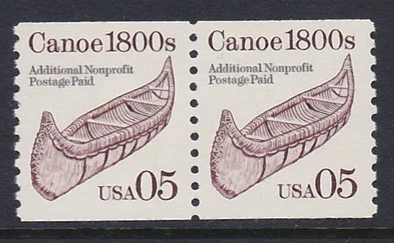 2453 Canoe Coil Pair MNH