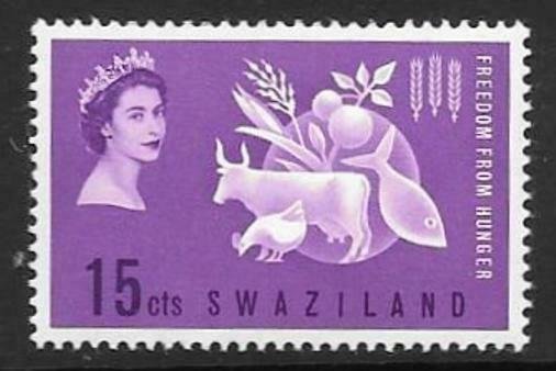 SWAZILAND SG106 1963 FREEDOM FROM HUNGER MNH