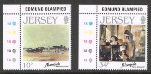 Jersey 1986,Sc.#406-410 MNH,  Birth Centenary of Edmund Blampied: Paintings