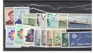 ICELAND COLLECTION ON STOCK SHEETS, ALL MINT