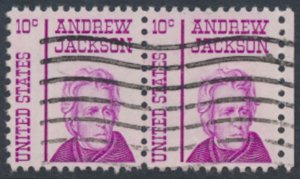 USA SC# 1286  Used pair   Andrew Jackson   see details & scans