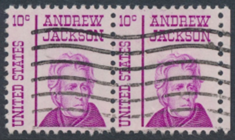 USA SC# 1286  Used pair   Andrew Jackson   see details & scans