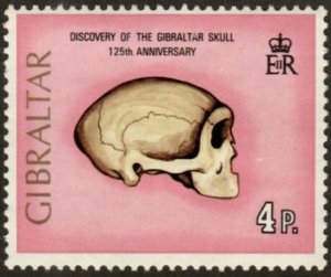 Gibraltar 296 - Mint-H - 4p Gibraltar Skull (1973)  (cv $1.85)