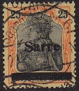 Germany, Saar, #9, used, CV$ 21.00