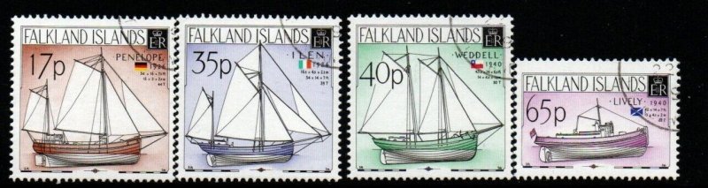 FALKLAND ISLANDS SG819/22 1998 LOCAL VESSELS USED