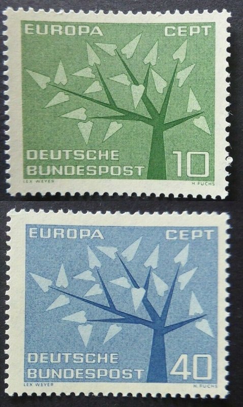 1962 Germany 383-384 Europa Cept