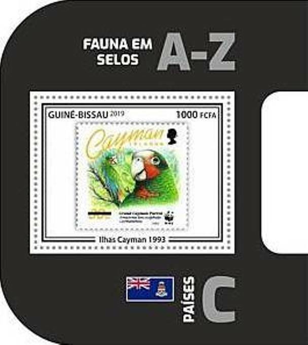 Guinea-Bissau - 2019 WWF Fauna Stamp on Stamp - Souvenir Sheet - GB190403b15