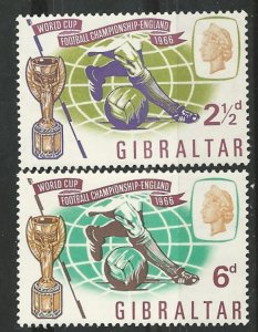 Gibraltar # 175-76 World Cup Soccer    (2) Mint NH