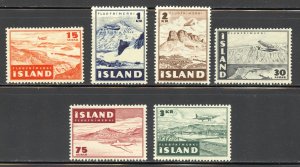 Iceland Scott C21-26 MNHOG - 1947 Scenic Icelandic Places - SCV $6.40