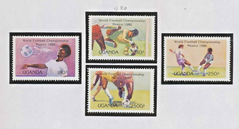 UGANDA - Scott 480-483 - MNH - World Cup Soccer - 1986