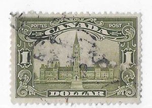 Canada Sc #159  $1 Parliament  used VF