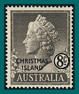 Christmas Island 1958 Queen Elizabeth, MNH #5,SG5