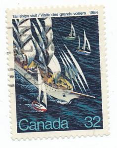 Canada 1984  Scott 1012 used - 32c Cartier's landing , ship