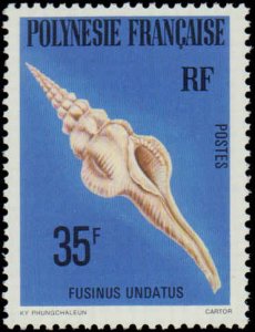 French Polynesia #325, Incomplete Set, 1979, Seashells, Never Hinged