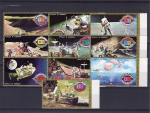 Umm Al Qiwain 1972 SPACE APOLLO set (10v) perforated Mint (NH)