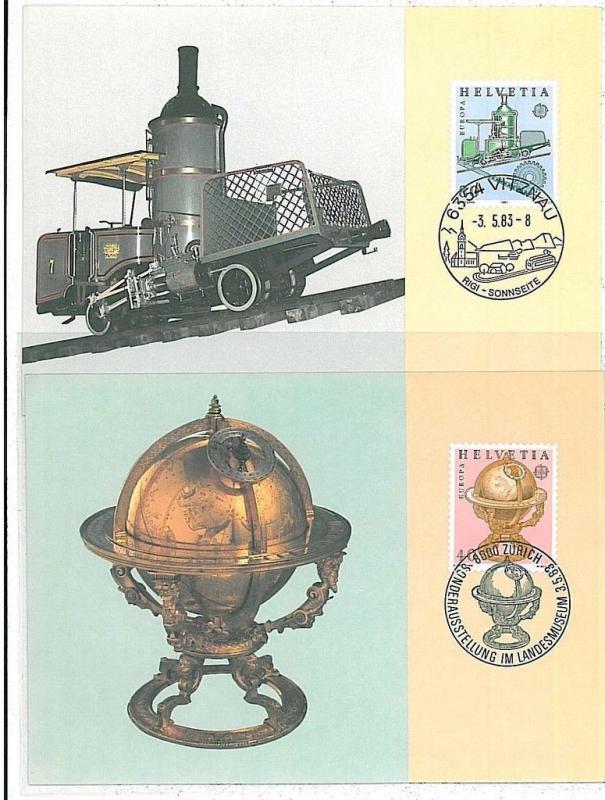 TRAINS - EUROPA : MAXIMUM CARD (2) - SWIZZERLAND 1983