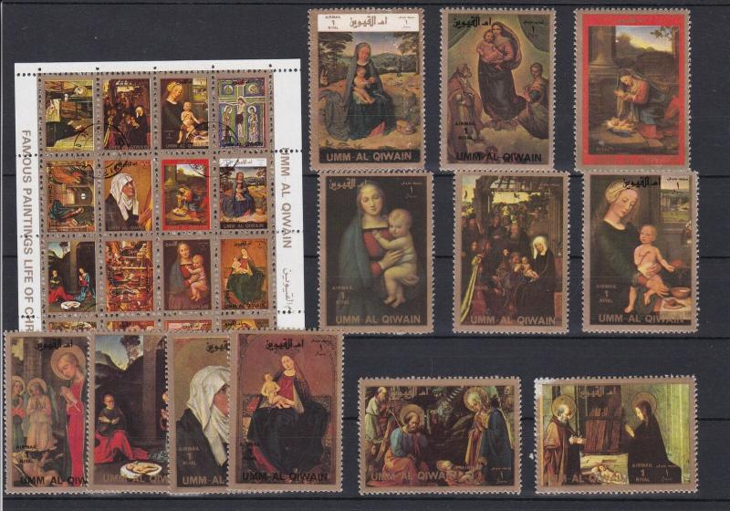 Umm Al Qiwain Various Oil Paintings Portraits Stamps Ref 24883