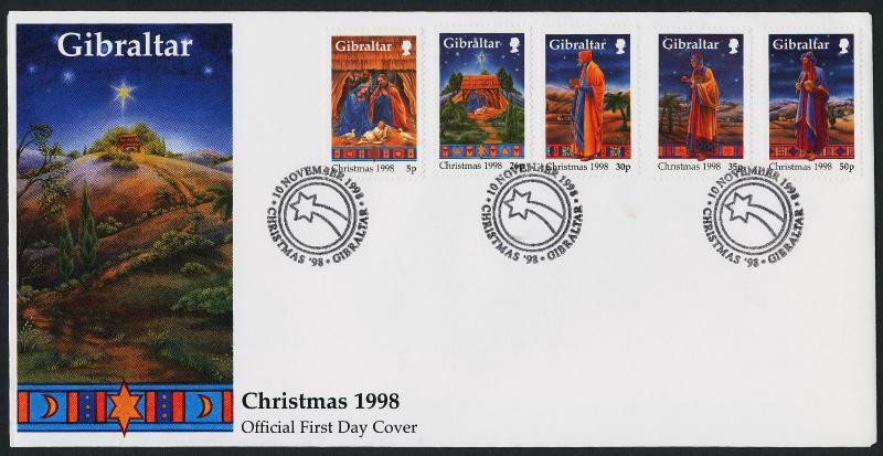 Gibraltar 774-8 FDC - Christmas, Art, Nativity