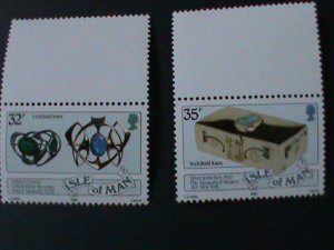 ​ISLE OF MAN-1989 SC#387-8 -CELTIC WORKS OF ART BY ARCHIBALD KNOX MNH VF