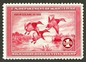 U.S. #RW2 MINT OG NH