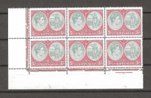 ST KITTS & NEVIS 1938/50 SG 77b,  77ba MNH Cat £500