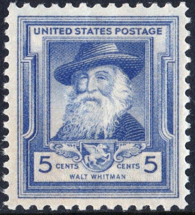 SC#867 5¢ Famous Americans: Walt Whitman Single (1940) MNH