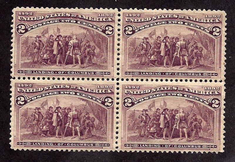 231 Mint,OG,NH... Block of 4... SCV $124.00