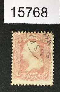 MOMEN: US STAMPS # 64b ROSE PINK USED $140 LOT #15768