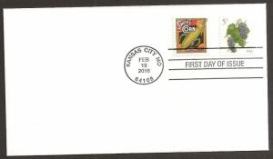 US 5038 Grapes Summer Harvest Sweet Corn CDS FDC 2016