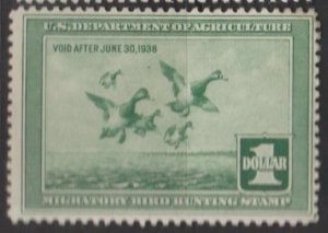 U.S. Scott #RW4 Duck Stamp - Mint Single - IND