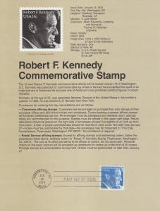 U.S. Souvenir Page SP460 Robert Kennedy 1770   P3022