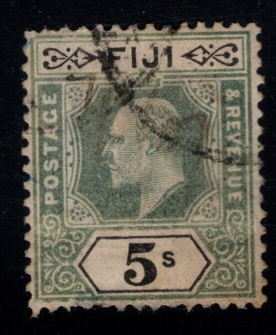 Fiji Scott 68 KEVII 5 Shilling stamp,  Nicely centered face free cancel. CV $170