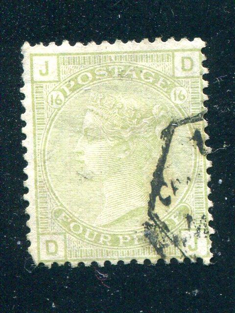 Great Britain #70 Pl.16 Used VF   - Lakeshore Philatelics