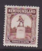 Newfoundland-Sc#133- id21-unused LH og 3c War Memorial-reddish brown shade-1923-