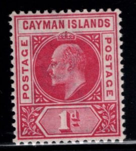 Cayman Islands Scott 4 MH* KEVII 1903 stamp wmk 2, lightly hinged one time.