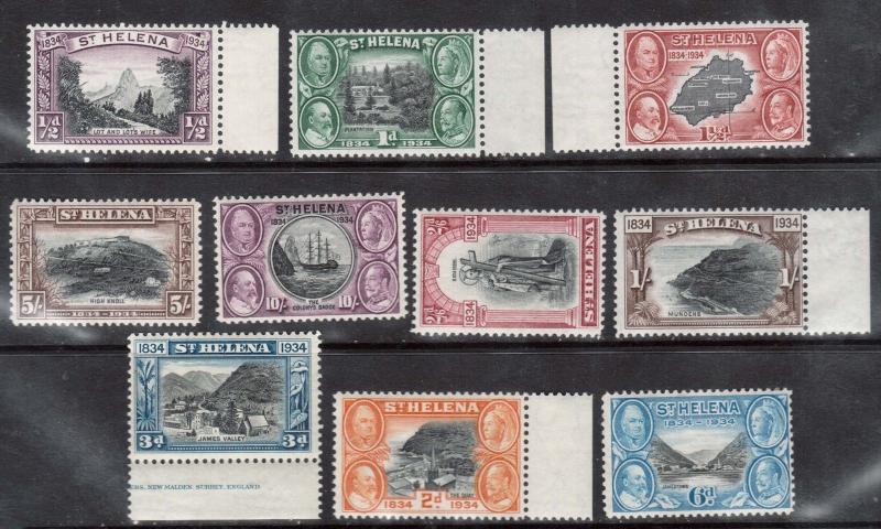 St Helena #101 - #110 VF/NH Set Of 10 With Interesting Variety